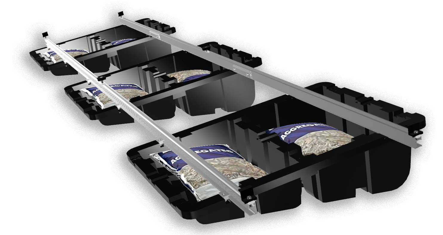 Image of 3 Panel Array of RENEW's ballast roof mounted system